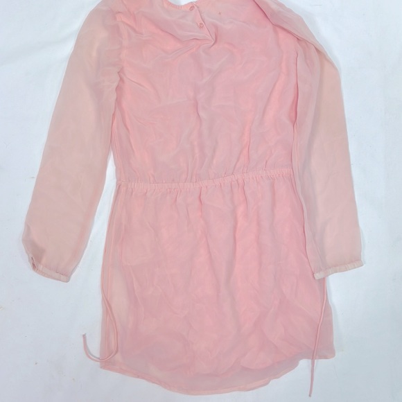 #1212 Ruby & Bloom Baby Pink Silk Dress with Sequins | Size: L - Picture 7 of 7